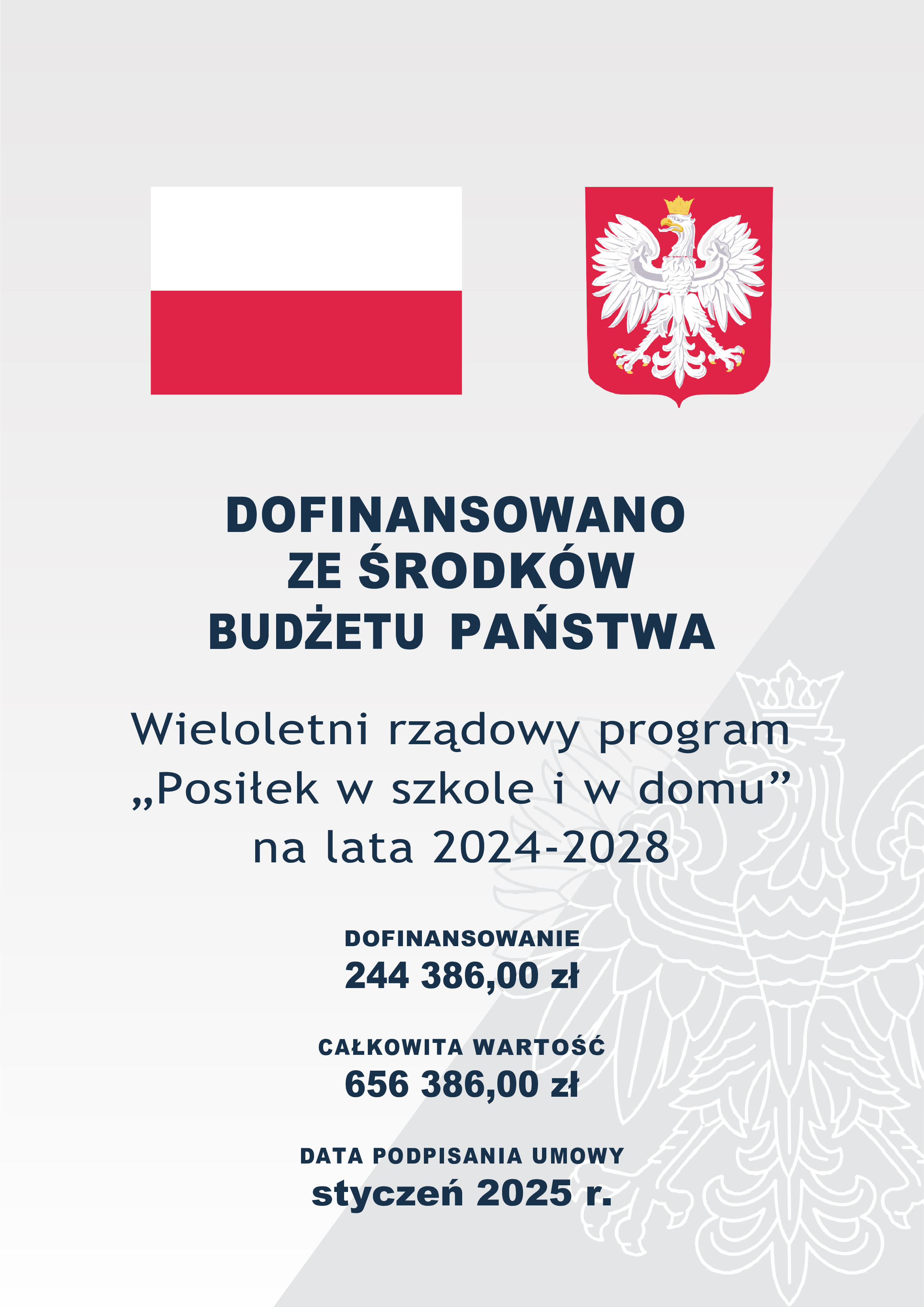 Wieloletni rządowy program „Posiłek w szkole i w domu” na lata 2024-2028.