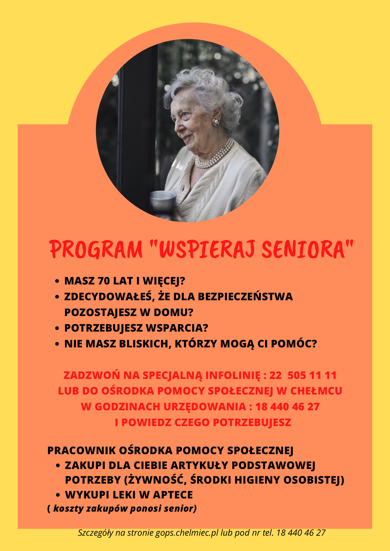 Program Wspieraj Seniora - plakat